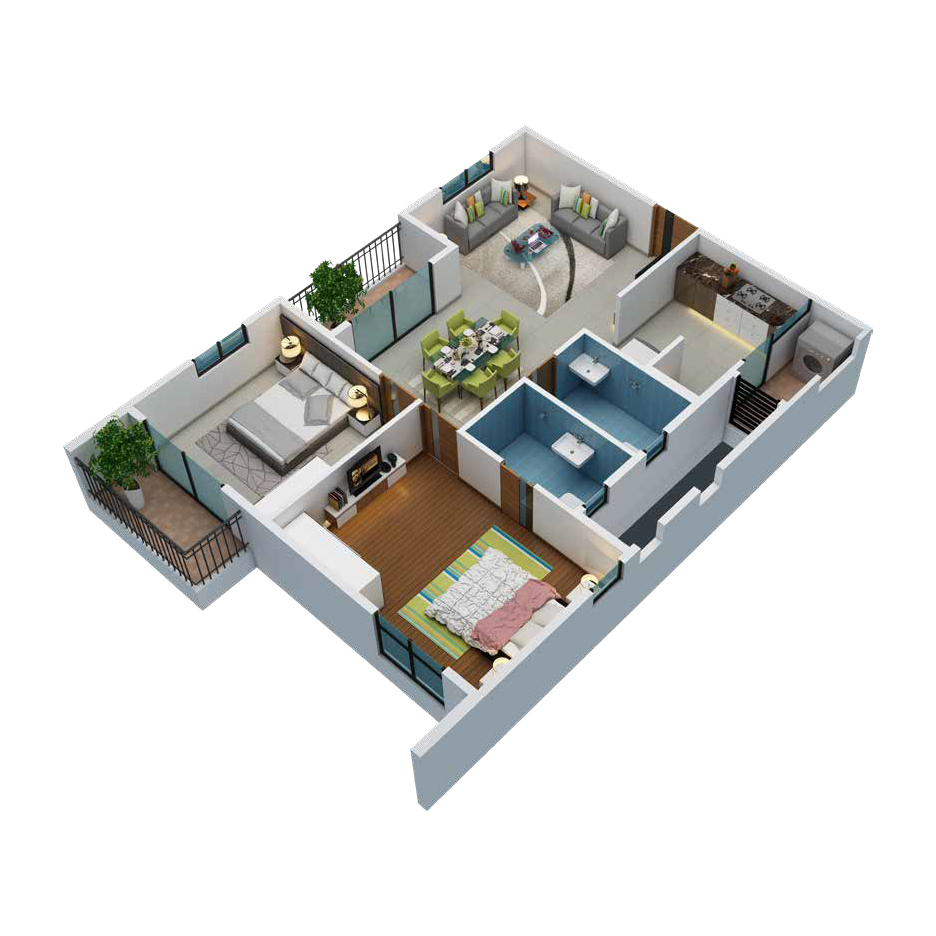 2BHK Plan C